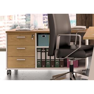 Actiburo Console de bureau mobile Javas Blanc perle, aluminium ou anthracite  120x63x60 cm - Publicité