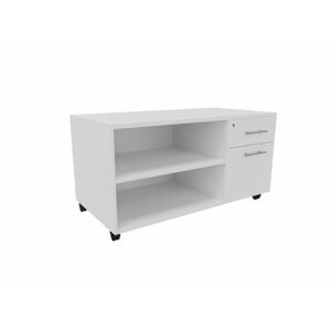 Actiburo Console de bureau mobile Javas Blanc perle, aluminium ou anthracite  120x63x60 cm - Publicité