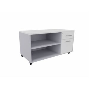 Actiburo Console de bureau mobile Javas Blanc perle, aluminium ou anthracite  120x63x60 cm - Publicité