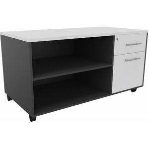 Actiburo Console de bureau mobile Javas Blanc perle, aluminium ou anthracite  120x63x60 cm - Publicité