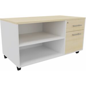 Actiburo Console de bureau mobile Javas Blanc perle, aluminium ou anthracite  120x63x60 cm - Publicité