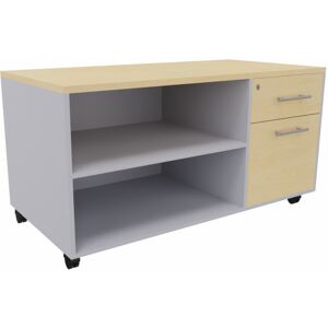 Actiburo Console de bureau mobile Javas Blanc perle, aluminium ou anthracite  120x63x60 cm - Publicité