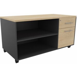 Actiburo Console de bureau mobile Javas Blanc perle, aluminium ou anthracite  120x63x60 cm - Publicité