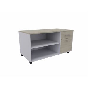 Actiburo Console de bureau mobile Javas Blanc perle, aluminium ou anthracite  120x63x60 cm - Publicité