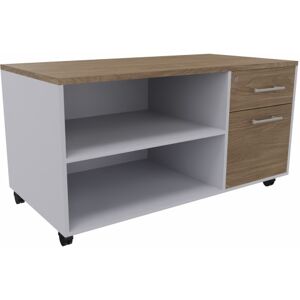 Actiburo Console de bureau mobile Javas Blanc perle, aluminium ou anthracite  120x63x60 cm - Publicité