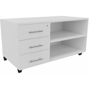 Actiburo Console de bureau mobile Javas Blanc perle, aluminium ou anthracite  120x63x60 cm - Publicité