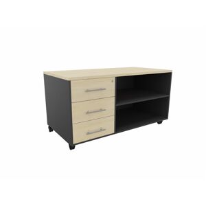 Actiburo Console de bureau mobile Javas Blanc perle, aluminium ou anthracite  120x63x60 cm - Publicité