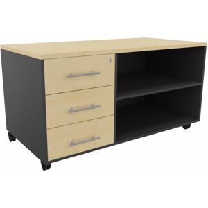 Actiburo Console de bureau mobile Javas Blanc perle, aluminium ou anthracite  120x63x60 cm - Publicité