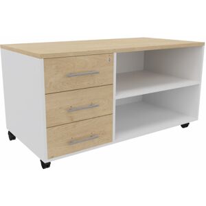 Actiburo Console de bureau mobile Javas Blanc perle, aluminium ou anthracite  120x63x60 cm - Publicité