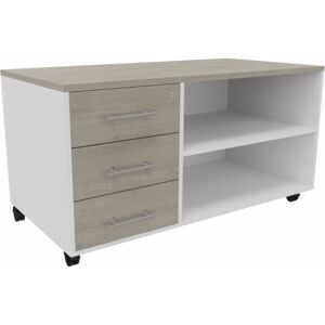 Actiburo Console de bureau mobile Javas Blanc perle, aluminium ou anthracite  120x63x60 cm - Publicité