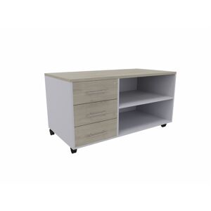 Actiburo Console de bureau mobile Javas Blanc perle, aluminium ou anthracite  120x63x60 cm - Publicité