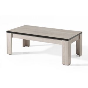 Deladeco Table basse contemporaine chêne blanchi Bianca Blanc - Publicité