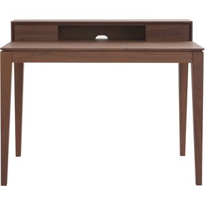 Miliboo Bureau avec rangements bois foncé noyer L110 cm SEKRET - Publicité