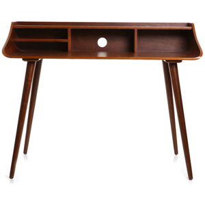 Miliboo Bureau avec rangements vintage bois foncé L120 cm NORDECO - Publicité