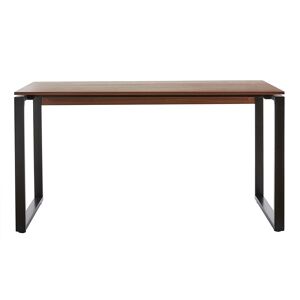 Miliboo Bureau bois foncé et métal noir L138 cm OPAL - Publicité