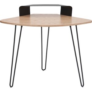 Miliboo Bureau d'angle design bois clair et métal noir L98 cm QUARTER - Publicité