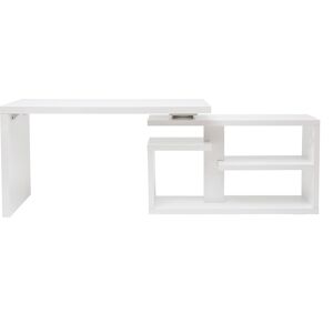 Miliboo Bureau modulable design laque blanc brillant L147 217 cm HALTON