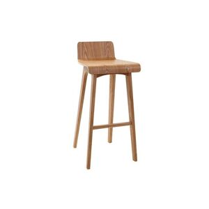 Miliboo Chaise de bar scandinave en bois clair H75 cm BALTIK