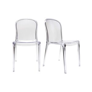 Miliboo Chaises empilables design transparentes (lot de 2) THALYSSE