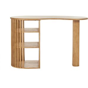 Miliboo Îlot - table de bar avec rangements en bois manguier massif H90 cm LOBIO