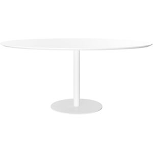 Miliboo Table à manger design blanche ovale L169 cm HALIA - Publicité