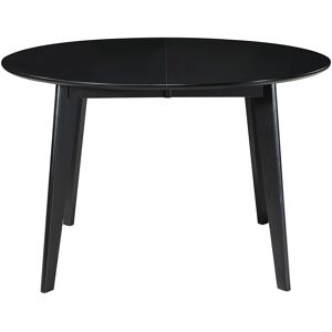 Miliboo Table à manger design extensible ronde noire L120-150 cm LEENA - Publicité