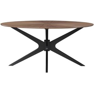 Miliboo Table à manger design ovale noyer L160 cm DIELLI - Publicité