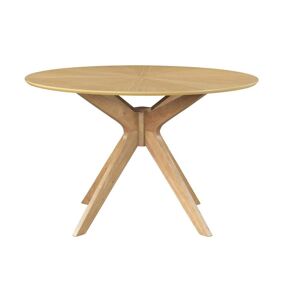 Miliboo Table à manger design ronde chêne D120 cm DIELLI - Publicité