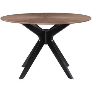 Miliboo Table à manger design ronde noyer D120 cm DIELLI - Publicité