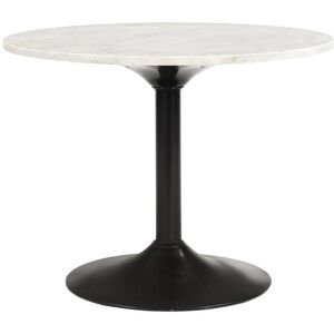 Miliboo Table basse en marbre et metal noir D60 cm COPEN