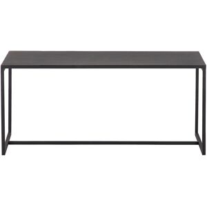 Miliboo Table basse rectangulaire design métal noir L100 cm KARL - Publicité