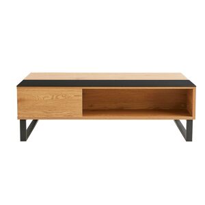 Miliboo Table basse relevable rectangulaire bois clair et metal noir L110 cm WYNN
