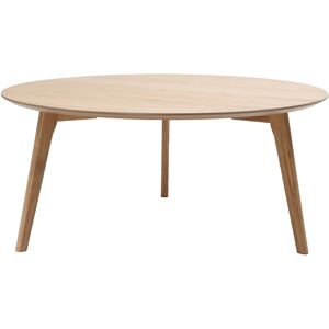 Miliboo Table basse ronde scandinave bois clair chêne D90 cm ORKAD - Publicité