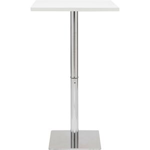 Miliboo Table de bar design carrée blanche L60 cm JACK - Publicité