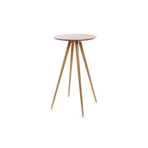 Miliboo Table de bar ronde scandinave bois L60 cm NORDECO - Publicité