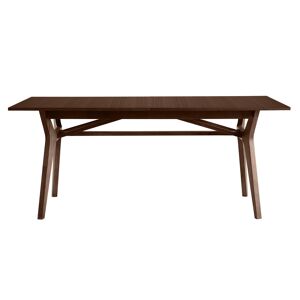 Miliboo Table extensible rallonges integrees rectangulaire bois fonce noyer L180 220 cm FOSTER