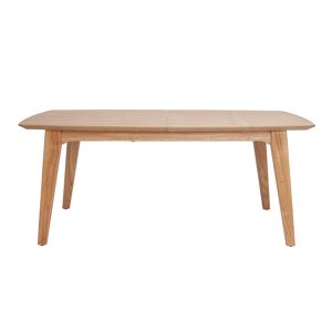 Miliboo Table extensible rallonges integrees rectangulaire en bois clair L180-230 cm FIFTIES