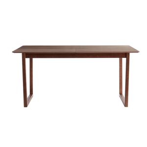 Miliboo Table extensible rallonges integrees rectangulaire en bois fonce noyer L160-240 cm LAHO