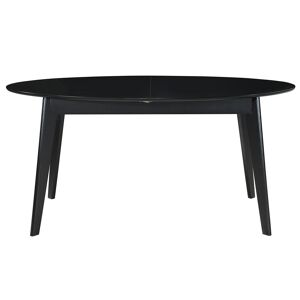 Miliboo Table extensible rallonges integrees rectangulaire en bois noir L160-200 cm MARIK