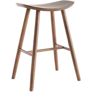 Miliboo Tabouret de bar design noyer H65 cm DEMORY - Publicité