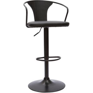 Miliboo Tabouret de bar industriel noir réglable pivotant 360° BECKETT - Publicité