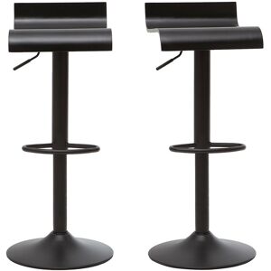 Miliboo Tabourets de bar design noirs (lot de 2) SURF - Publicité