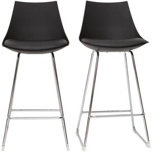 Miliboo Tabourets de bar design noirs 65 cm (lot de 2) JUNE - Publicité