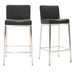 Miliboo Tabourets de bar design noirs H66 cm (lot de 2) EPSILON - Publicité