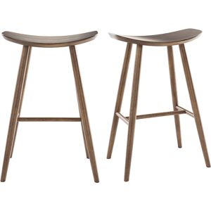 Miliboo Tabourets de bar design noyer H72 cm (lot de 2) DEMORY - Publicité