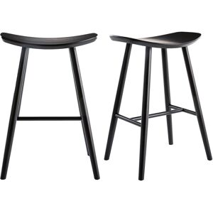 Miliboo Tabourets de bar noirs H65 cm (lot de 2) DEMORY - Publicité