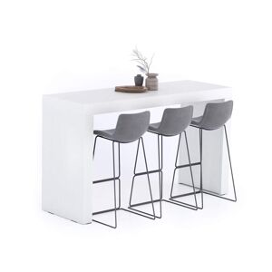 Mobili Fiver Table Haute Evolution 180x60, Frêne Blanc