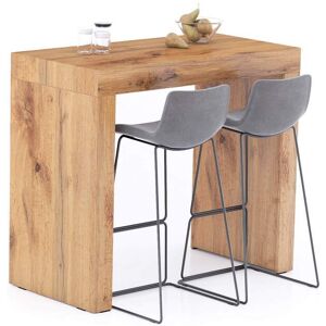 Mobili Fiver Table Haute Evolution 120x60 Bois Rustique