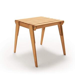 Mobili Fiver Table de jardin en bois 80 x 80 cm, Elena, Couleur Teck