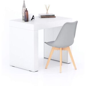 Mobili Fiver Table de bureau Evolution 90x60 Frene Blanc avec 2 pieds